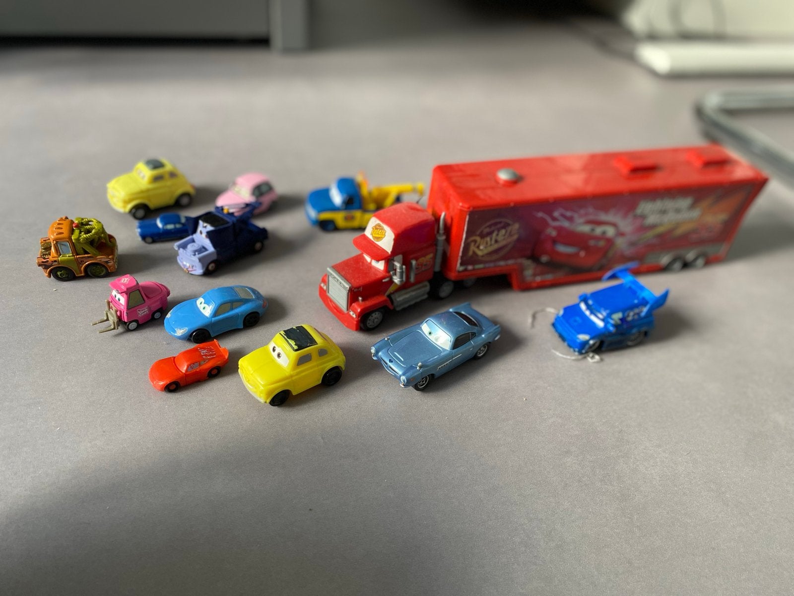 Cars speelgoedauto's en Mack Truck, Ophalen, Gebruikt
