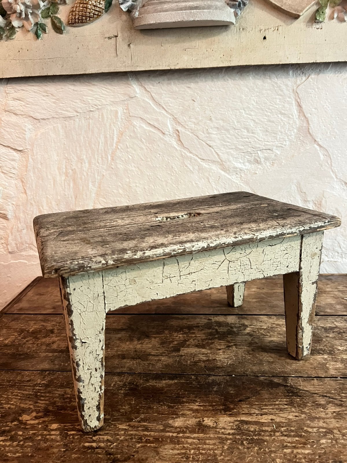 Oud opstapje krukje vensterbank bankje console / verhoging, Ophalen of Verzenden