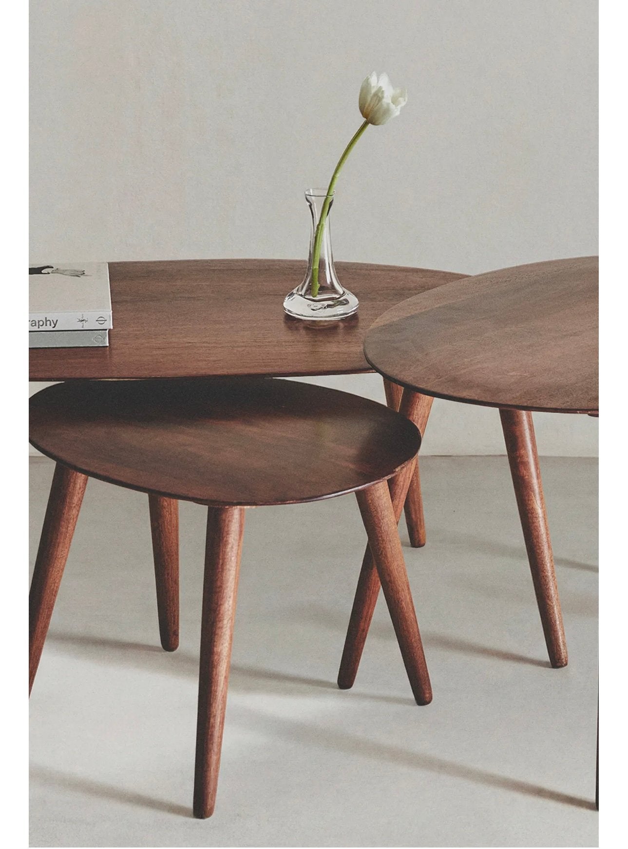 Zara Houten salontafel set - 3 tafels in verschillende maten, Ophalen, 50 tot 100 cm, 100 tot 150 cm, Zo goed als nieuw