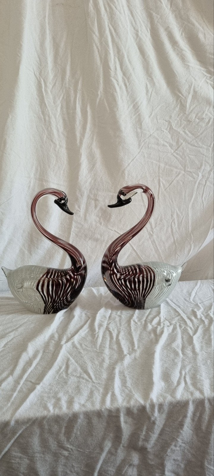 Glazen Zwanen Beeldjes - Decoratieve Kunst, Antiek en Kunst, Ophalen of Verzenden