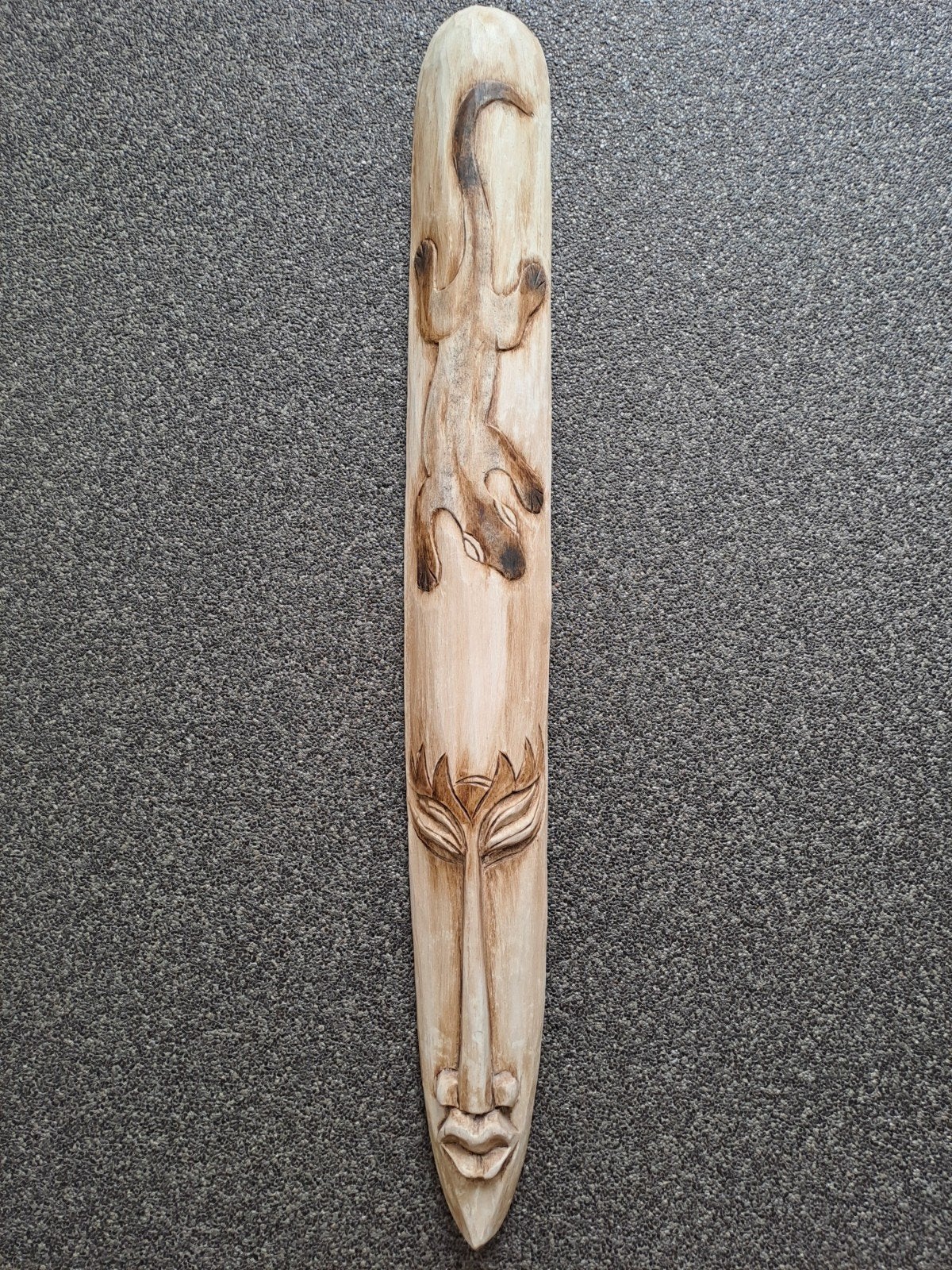 Houten Afrikaans masker 100x10cm, Ophalen, Overige onderwerpen, Handgemaakt, Hout