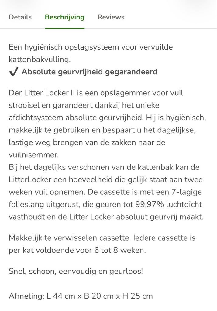 Litter locker navulling rond, Dieren en Toebehoren, Ophalen, Nieuw
