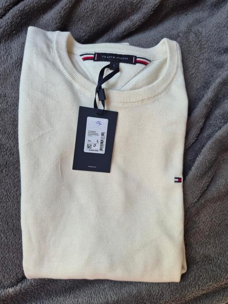Tommy Hilfiger Trui Maat L - Nieuw met kaartjes, Maat 52/54 (L), Beige, Tommy Hilfiger, Nieuw