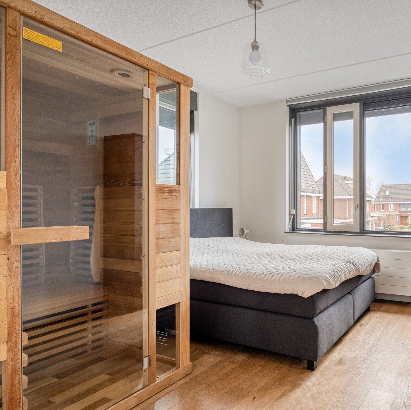 Zo goed als nieuwe 3-persoons cederhout (Infrarood) sauna, Ophalen of Verzenden, Zo goed als nieuw, Complete sauna