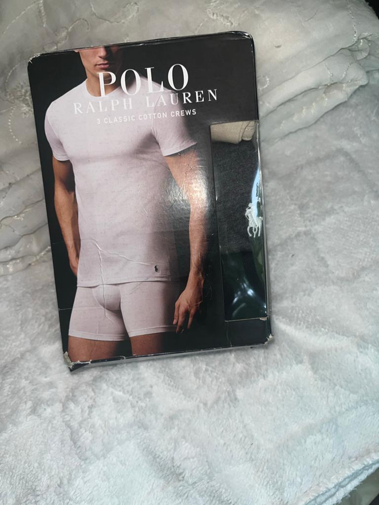 NIEUW Ralph Lauren Polo 3-Pack T-Shirts XL Zwart Grijs Beige, Ophalen of Verzenden, Nieuw, Maat 56/58 (XL), Zwart
