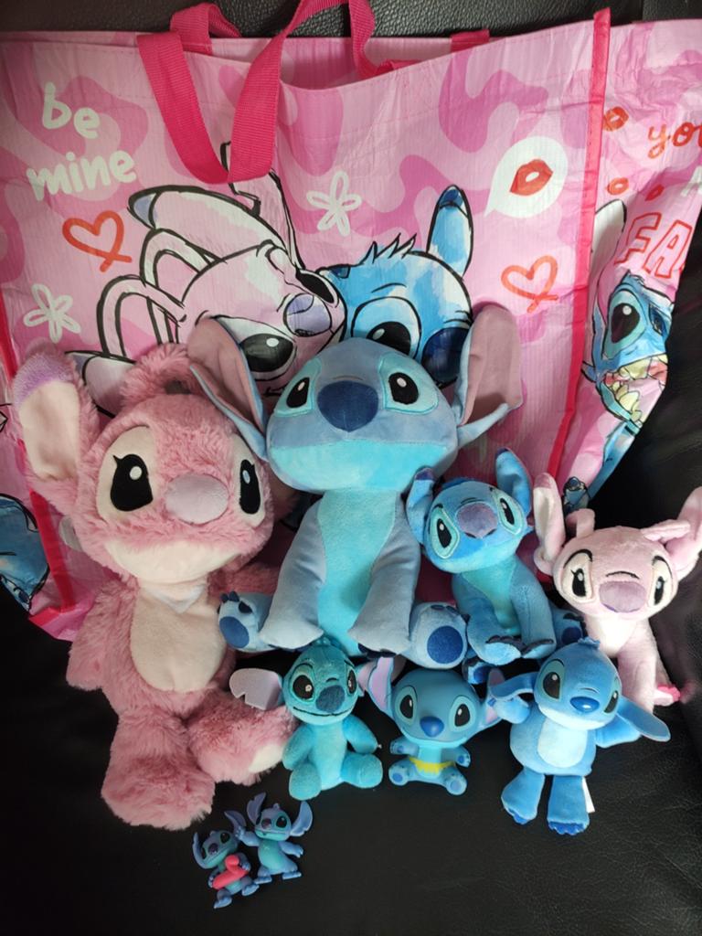 Pakket Stitch en Angel, knuffels en tas, Ophalen of Verzenden, Zo goed als nieuw, Overige typen