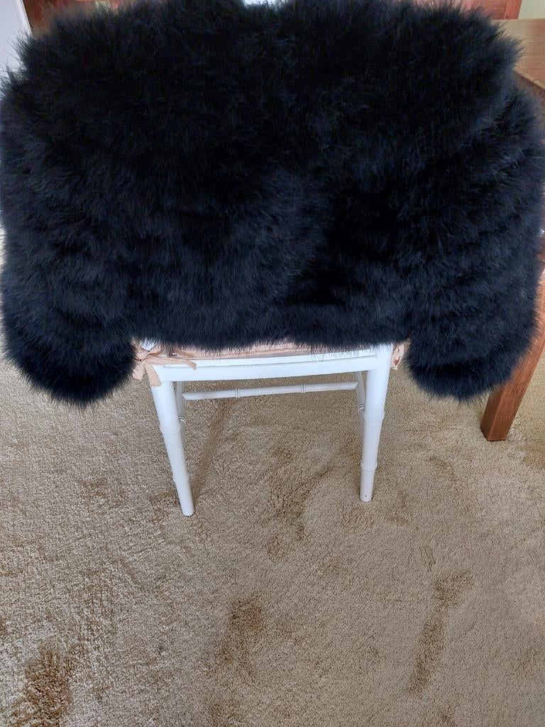 Bolero marabou veren, Maat 38/40 (M), Zwart, Ophalen of Verzenden, Zo goed als nieuw