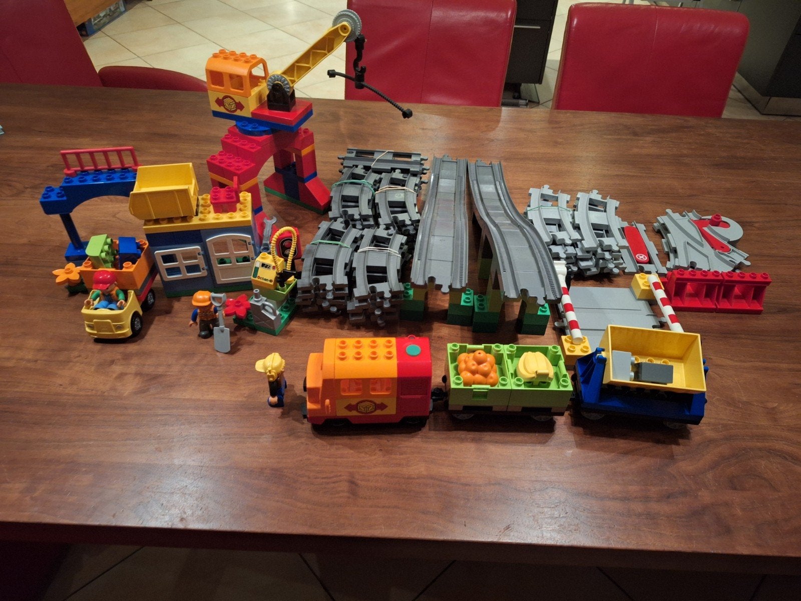 Duplo luxe treinset 10508 + rails set 10882, Ophalen of Verzenden, Zo goed als nieuw, Duplo, Complete set