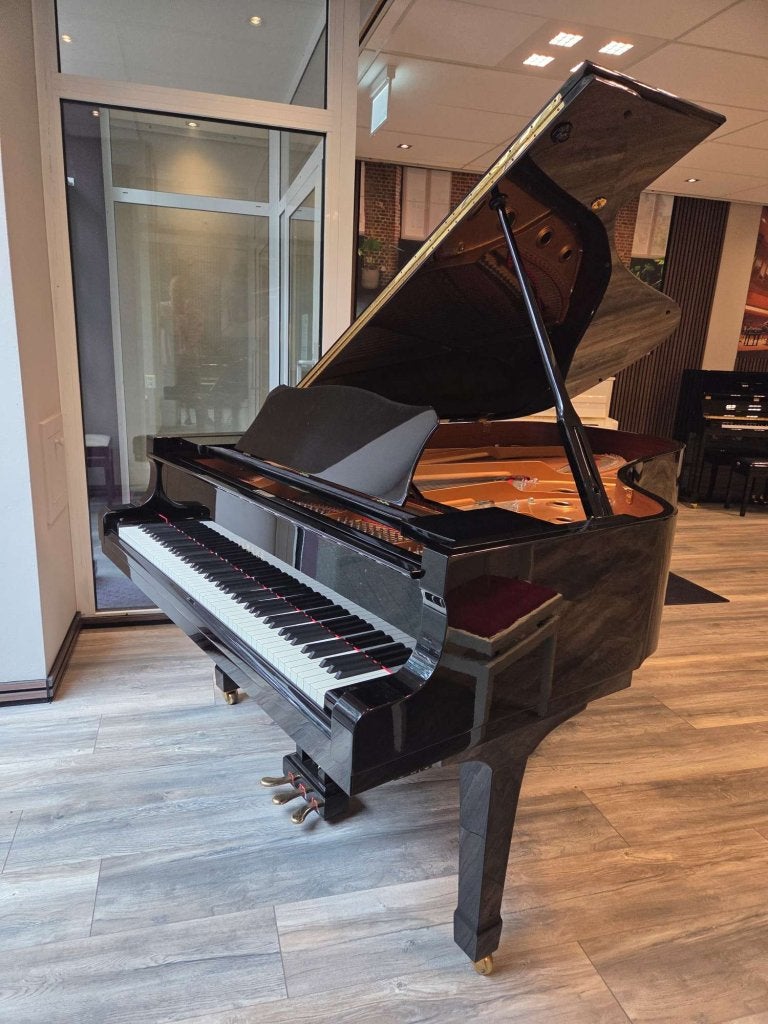 Yamaha C6 PE messing prachtige vleugel bouwjaar 1998, Gebruikt, Yamaha Music europe GmbH, Zwart, Ophalen of Verzenden