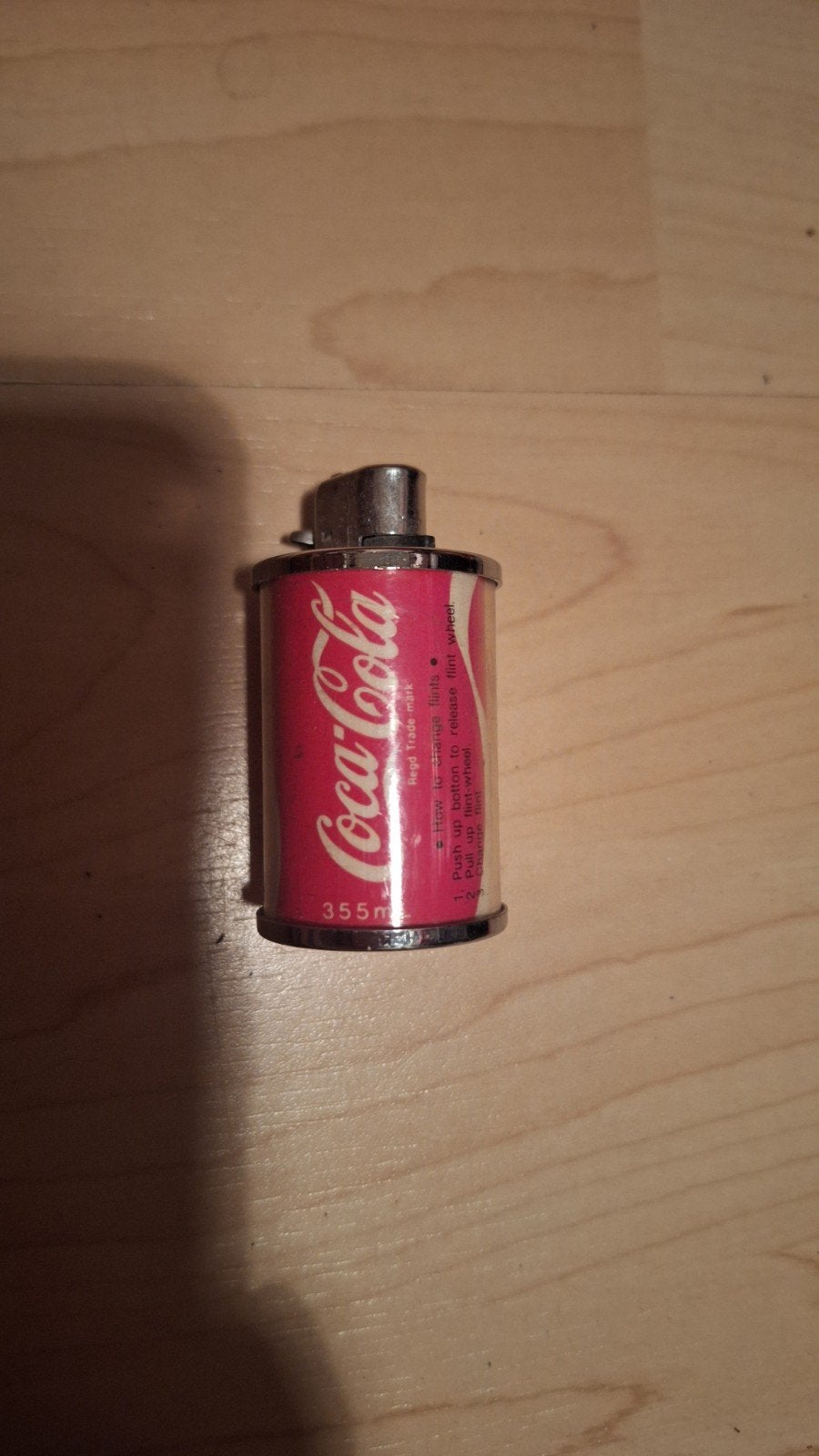 Vintage Coca-Cola aansteker in blikje - Zeldzaam verzamelobj, Ophalen, Gebruikt, Aansteker
