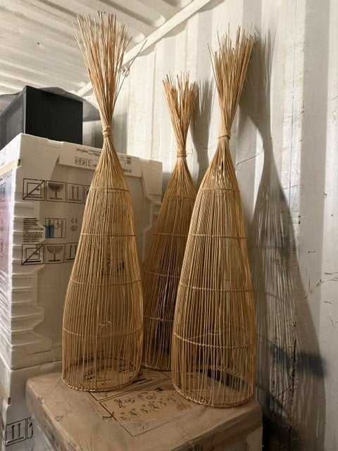 rieten staande lampen, Ophalen, Natuurlijk materiaal, Ibiza boho stijl, Overige fittingen
