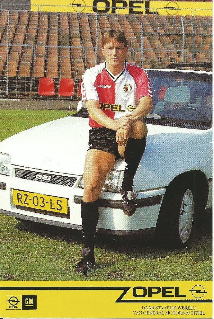 1987-1988 fotokaart Ruud Heus Feyenoord, Verzenden, Feyenoord, Spelerskaart