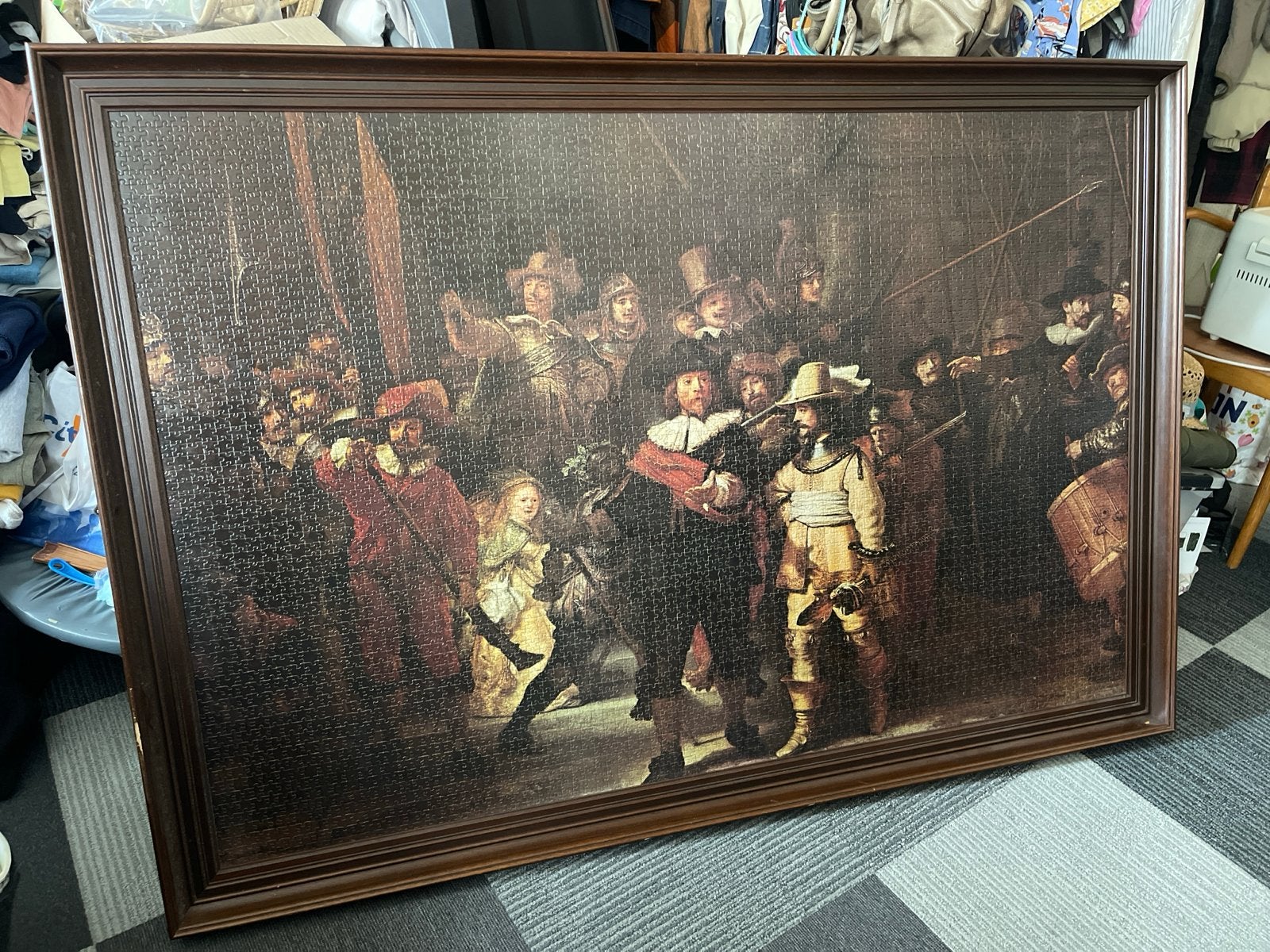De Nachtwacht XXL Puzzel in Lijst - Groot Formaat, Ophalen, Portret of Personen, Overige ondergronden, Klassiek