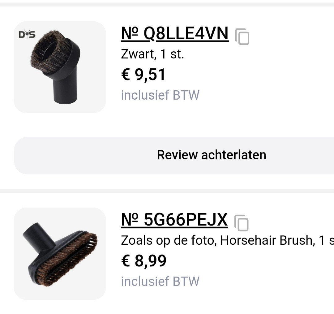 Stofzuigerborstel Zwart - Paardenhaar, Ophalen, Nieuw