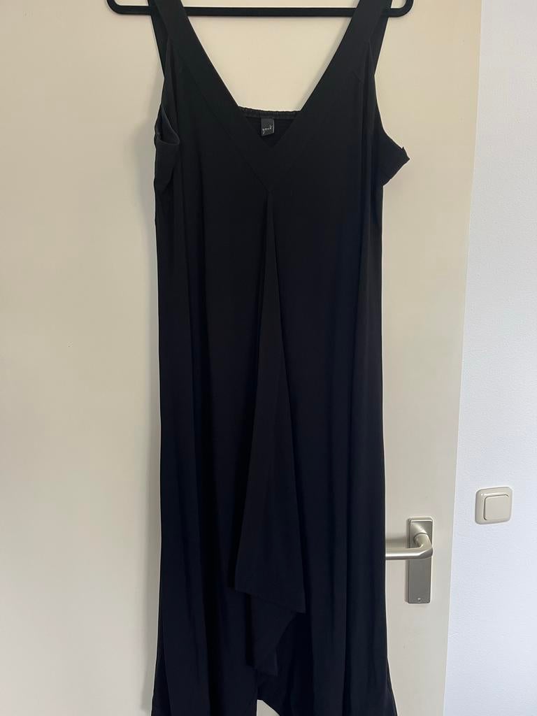 Mooie zwarte lange zomerjurk van Yoek, maat XL, Kleding | Dames, Ophalen of Verzenden, Zo goed als nieuw, Zwart, Jurk