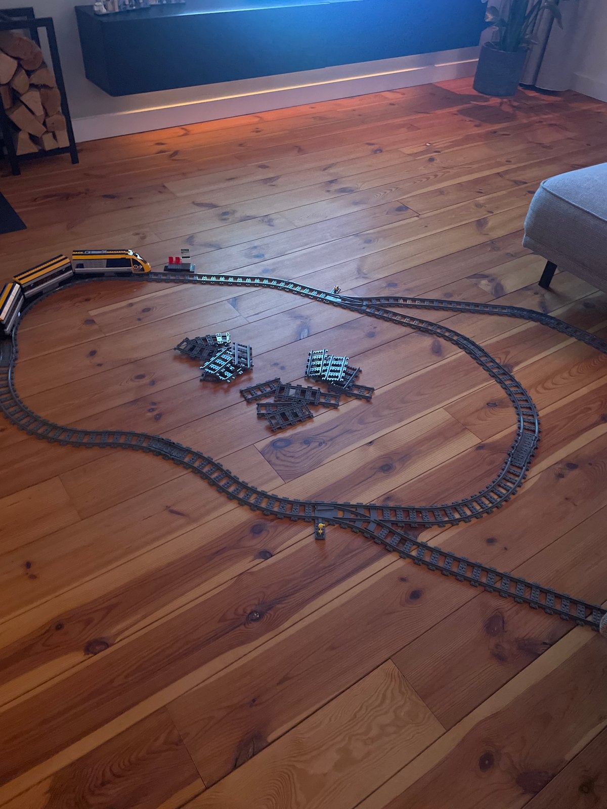 Lego trein met ca. 50+ extra rails en zelfbesturing, Ophalen, Inclusief extra onderdelen, Lego, Complete set