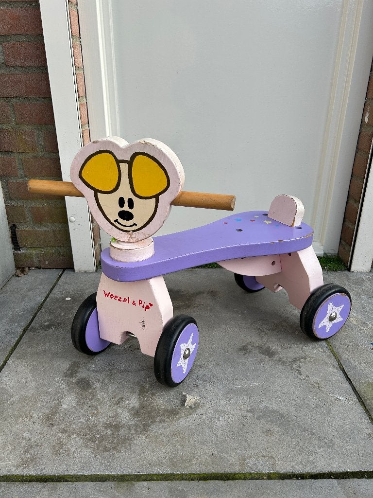 Vierwieler woezel pip hout veelgebruikt, Kinderen en Baby's, Speelgoed | Buiten | Voertuigen en Loopfietsen, Ophalen, Gebruikt