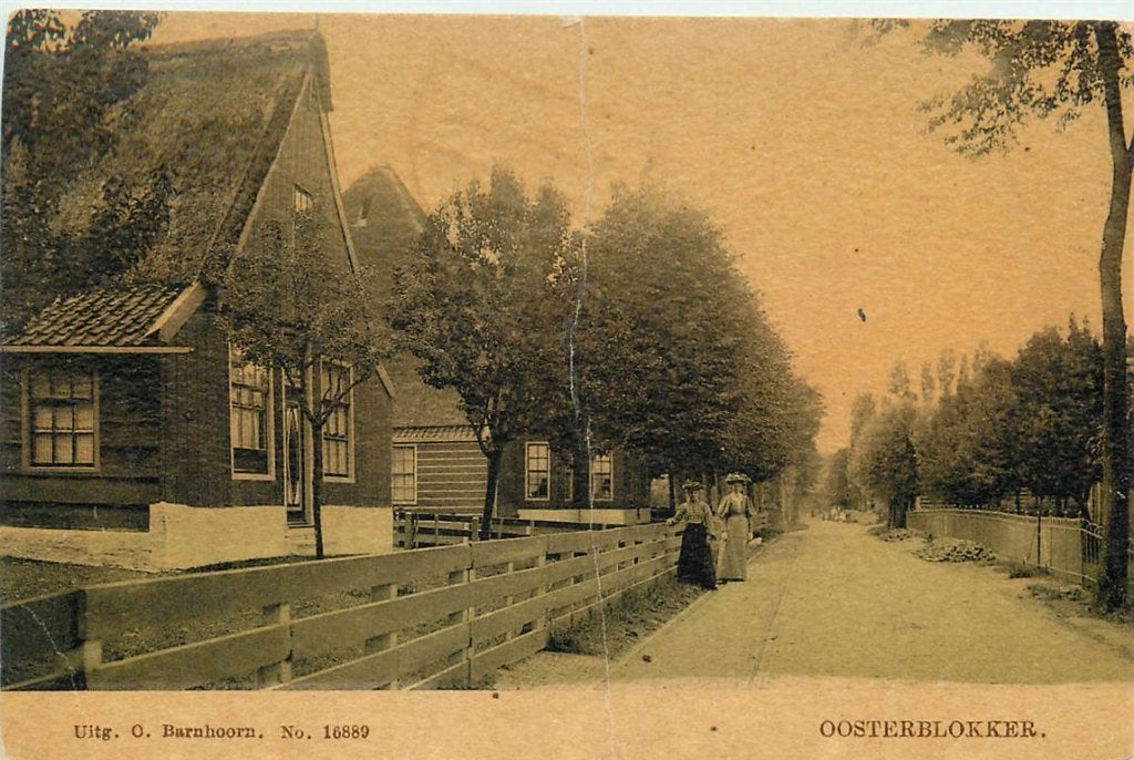 702-094-011 Oosterblokker, Verzamelen, Ansichtkaarten | Nederland, Verzenden, Voor 1920, Noord-Holland