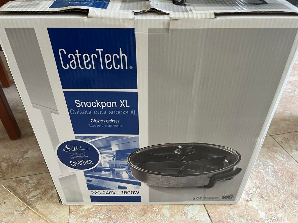 CaterTech Snackpan XL - Elektrische Pan met 6 Vakken, Ophalen of Verzenden, Nieuw