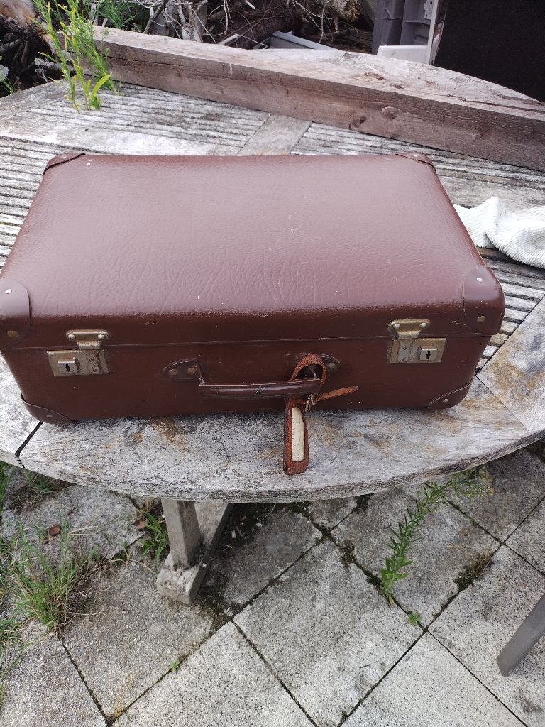 Decoratief lederen vintage koffertje, Ophalen