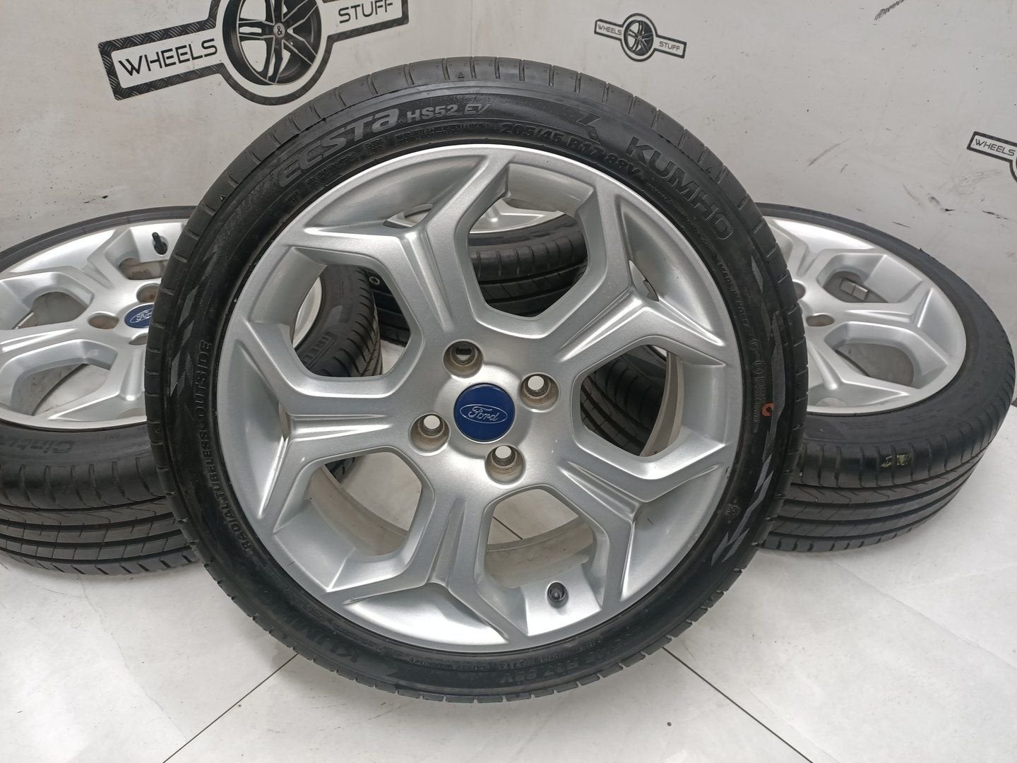 Ford B-max Fiesta lichtmetaal velgen 17"inch tpms 4x108, Gebruikt, -, -, Banden en Velgen