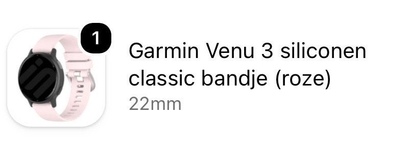 Garmin Venu 3 siliconen classic bandje (roze) 22mm, Ophalen of Verzenden, Nieuw, Roze