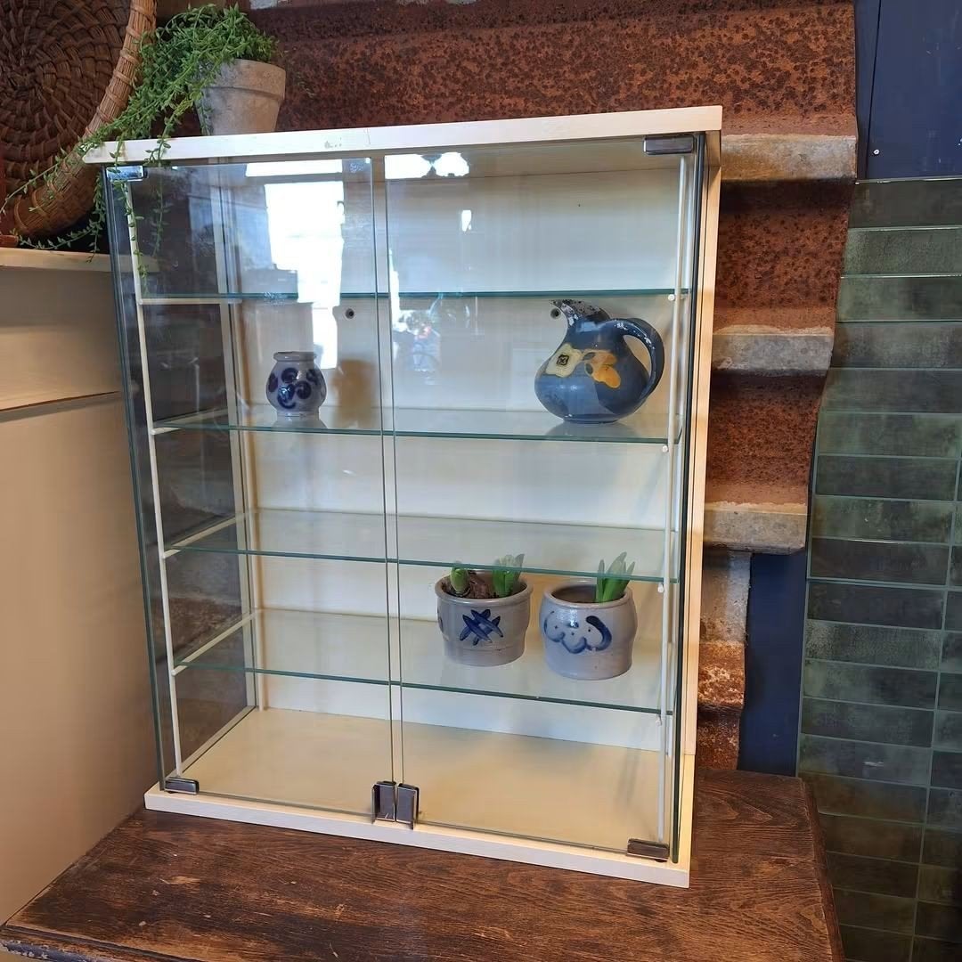 Vintage IKEA Vitrinekast met 4 Glasplaten - 61x25x72 cm, Huis en Inrichting, Ophalen, Overige houtsoorten, 50 tot 100 cm, Minder dan 100 cm
