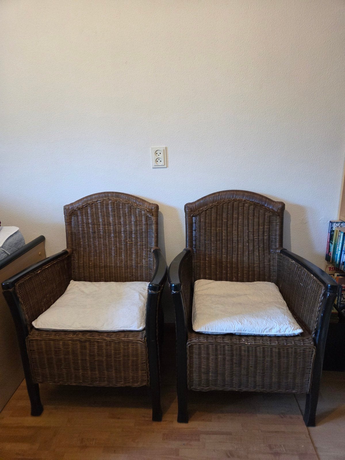 Set van 3 rotan stoelen, Huis en Inrichting, Stoelen, Ophalen, Gebruikt, Riet of Rotan, Drie