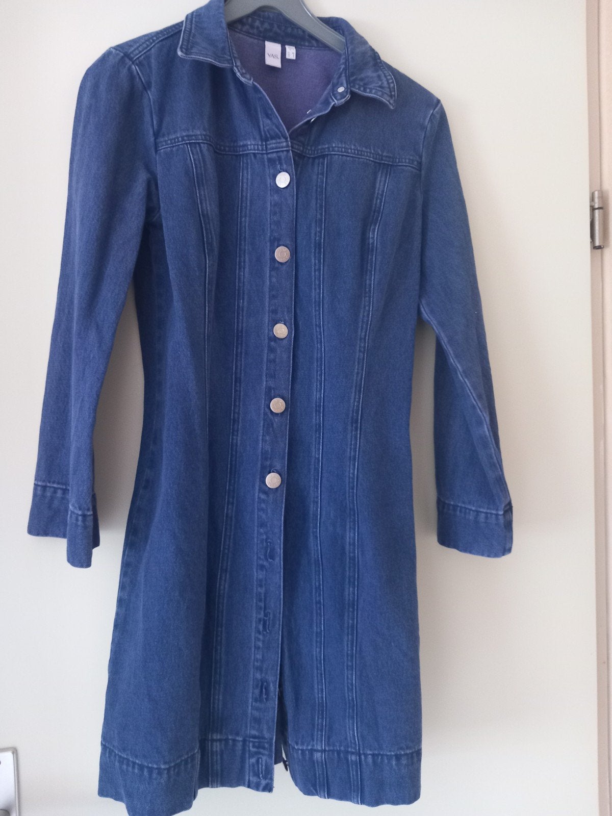 Prachtige Y.A.S Violetta 7/8 Denim jurk/ jas mt34# denim kle, Ophalen of Verzenden, Nieuw, Blauw