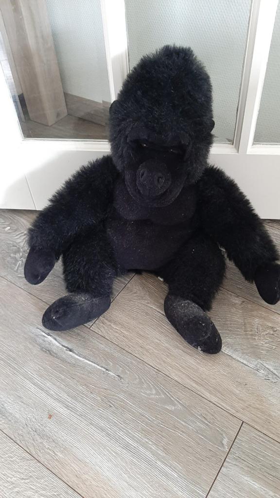 Zwarte Gorilla Knuffel - Bokito, Gebruikt, Zwart, Ophalen of Verzenden, Middelgroot (20 tot 80 cm)