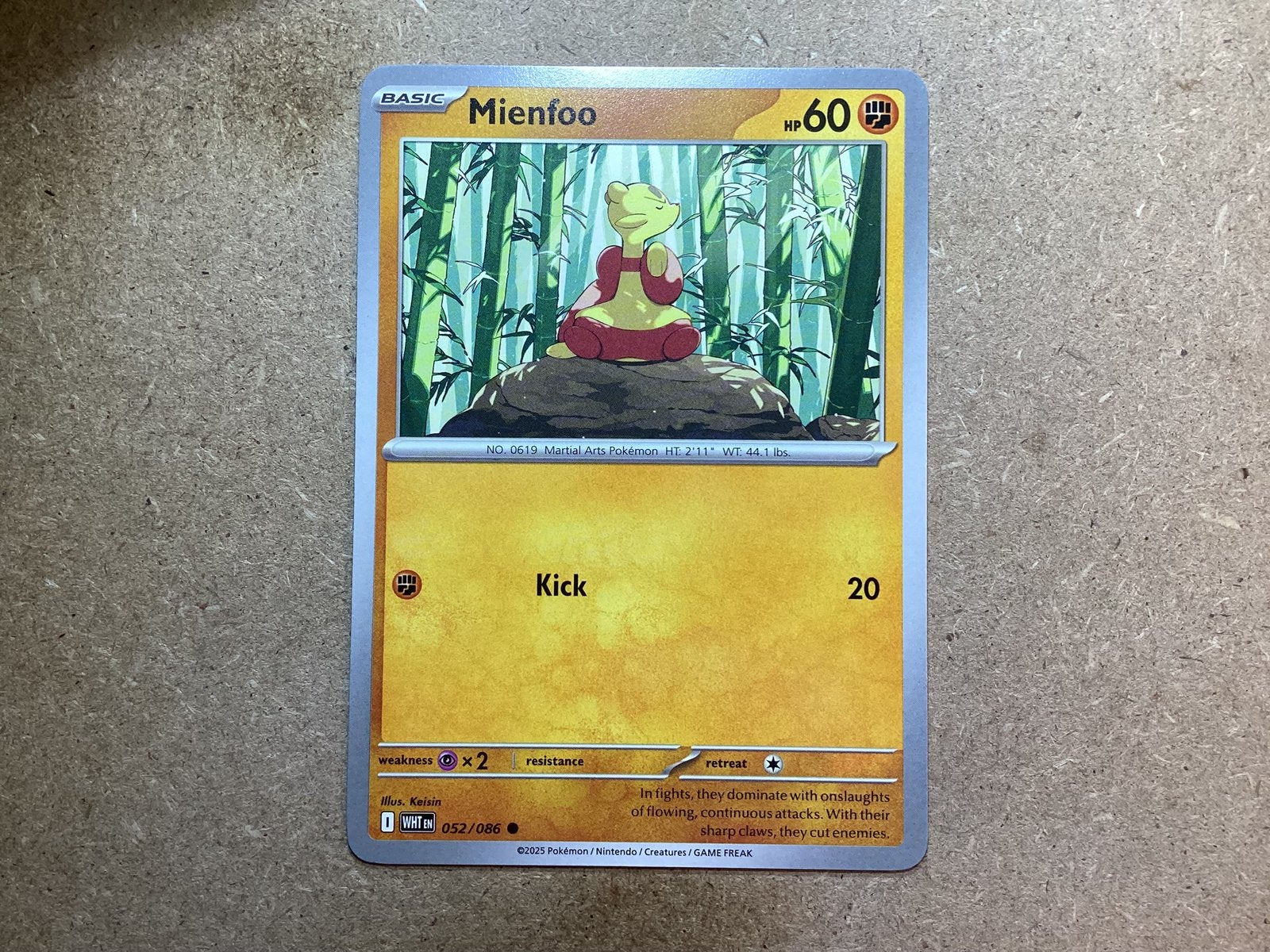 1x Mienfoo [WHT 052/086] (Near Mint), Ophalen of Verzenden, Zo goed als nieuw, Losse kaart