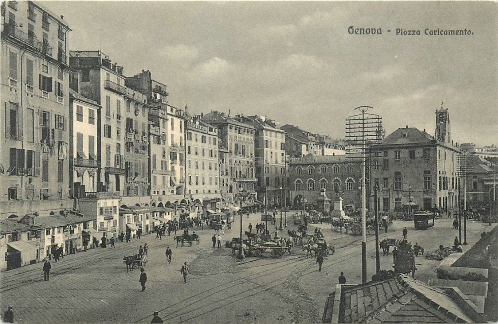 379-095-003 Genova Piazza Caricamento, Verzenden, Voor 1920, Frankrijk