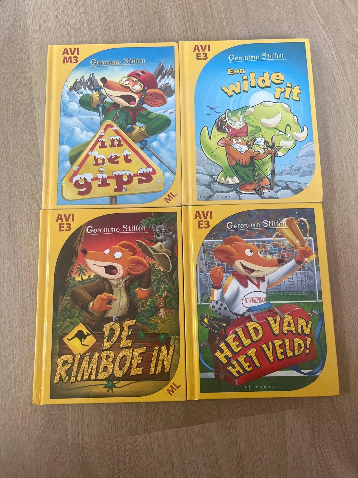 Geronimo Stilton boeken - 4-delige set AVI M3-4, Ophalen of Verzenden, Gelezen, Fictie algemeen