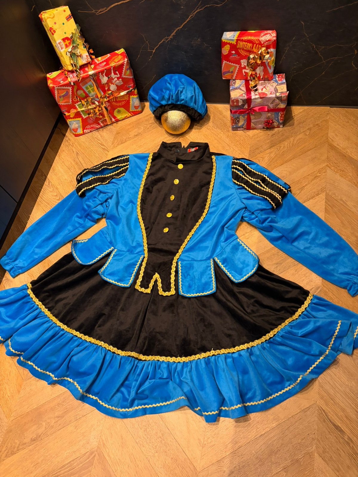 Pietenjurk pietenpak maat xxl blauw luxe sinterklaas, Diversen, Ophalen of Verzenden, Nieuw