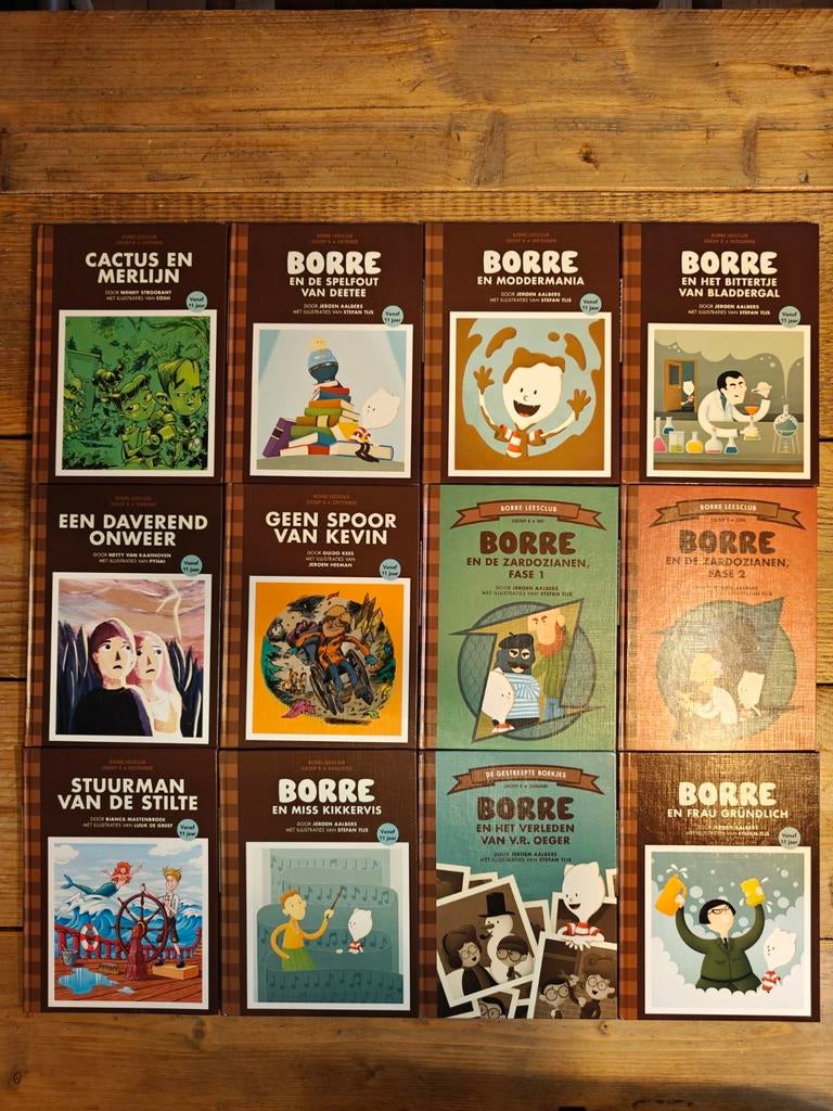 12 Borre boekjes van groep 8., Ophalen of Verzenden, Zo goed als nieuw