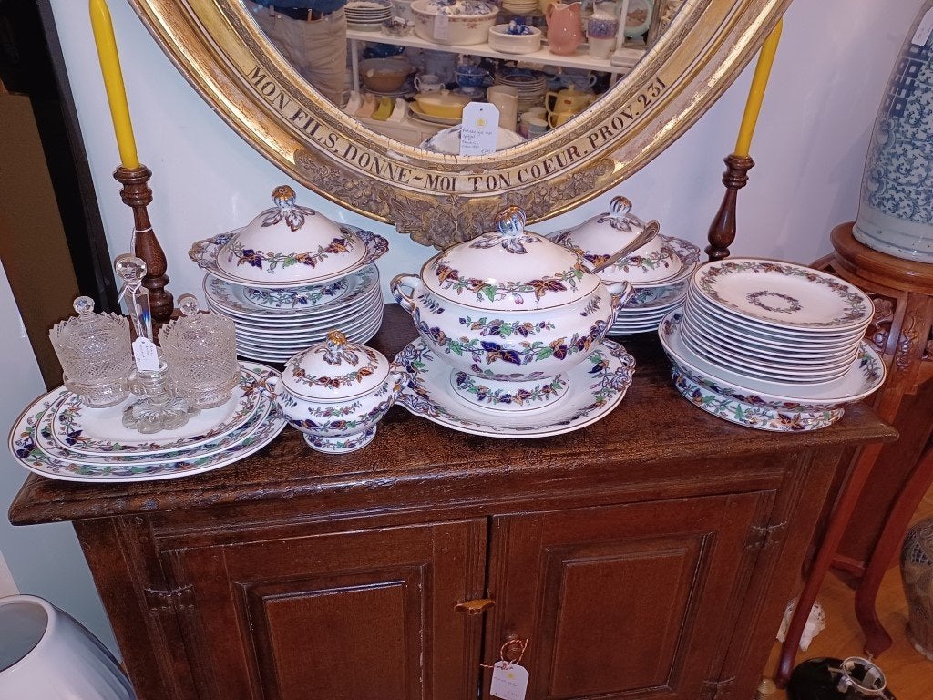 Minton and Boyle Engeland Victoriaans eet servies uit 1860, Antiek en Kunst, Ophalen