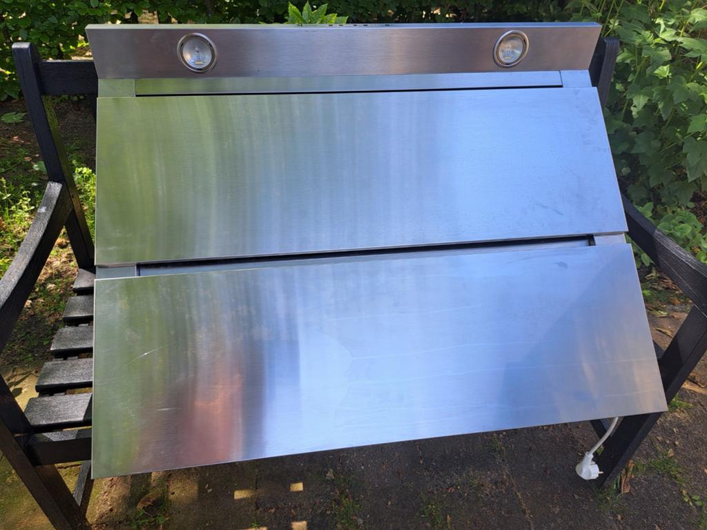 RVS afzuigkap M system van 90 cm, Ophalen of Verzenden, Gebruikt, Wandschouwkap