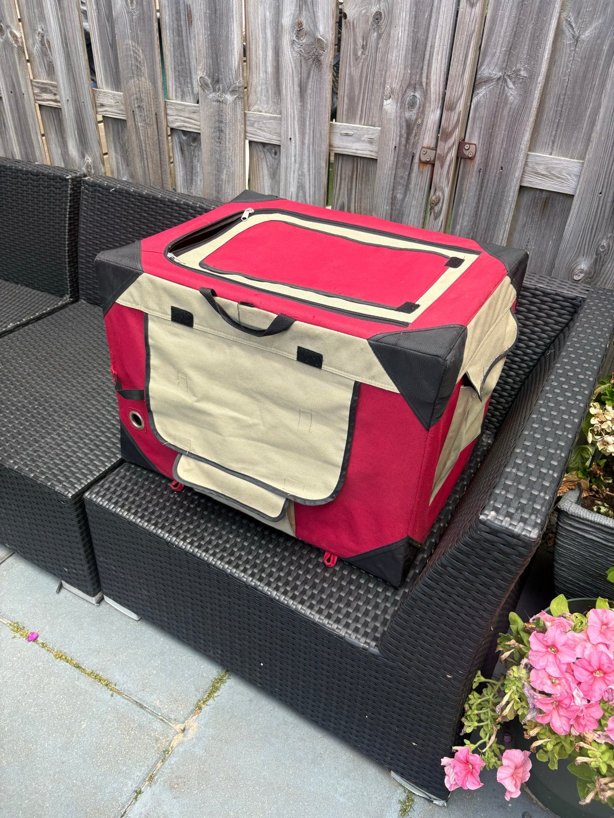 Reis bench rood, Dieren en Toebehoren, Ophalen, Gebruikt