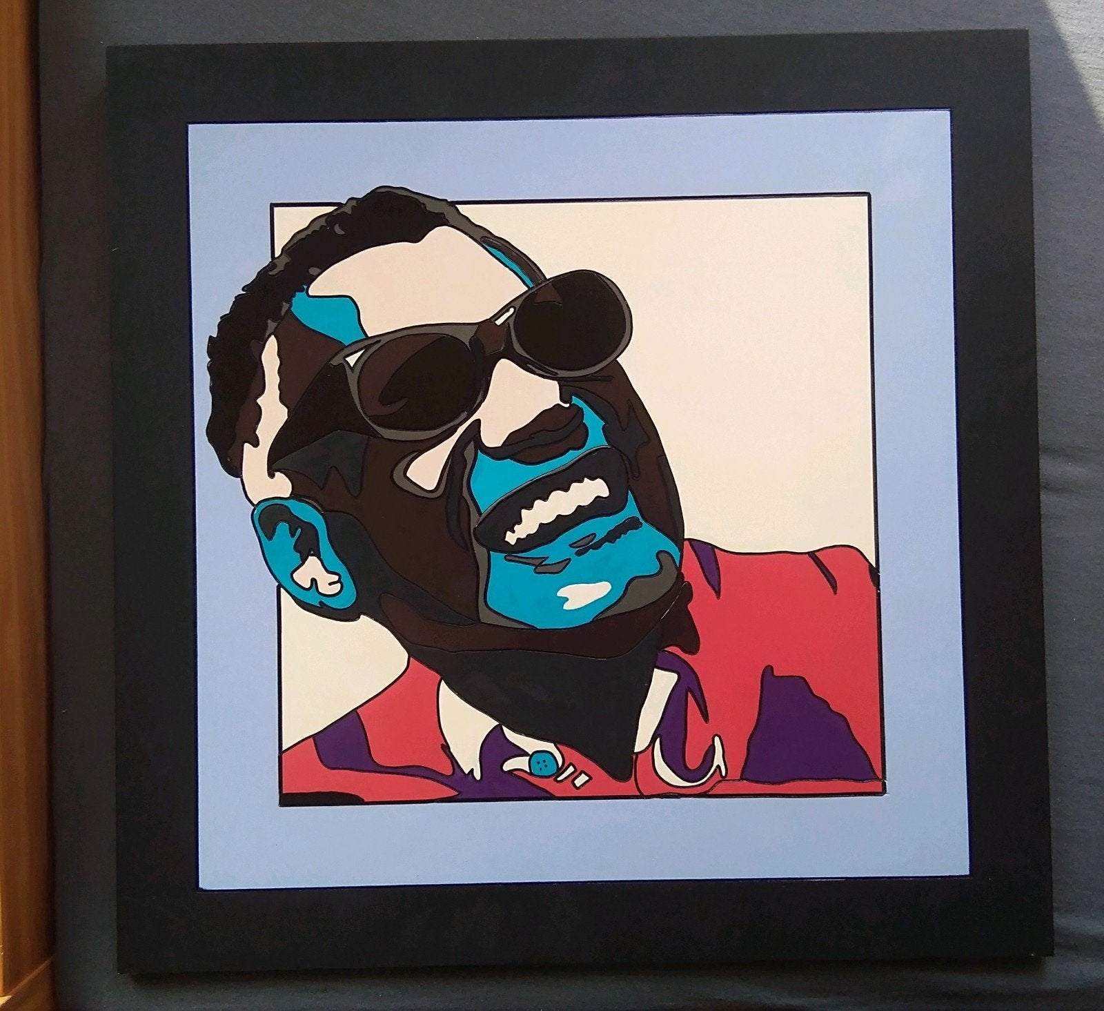 Ray Charles Pop Art assemblage gemengde techniek, Verzenden, ., ., Schilderij