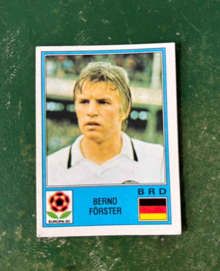 Panini plaatje Bernd Forster Duitsland Euro 80, Ophalen of Verzenden