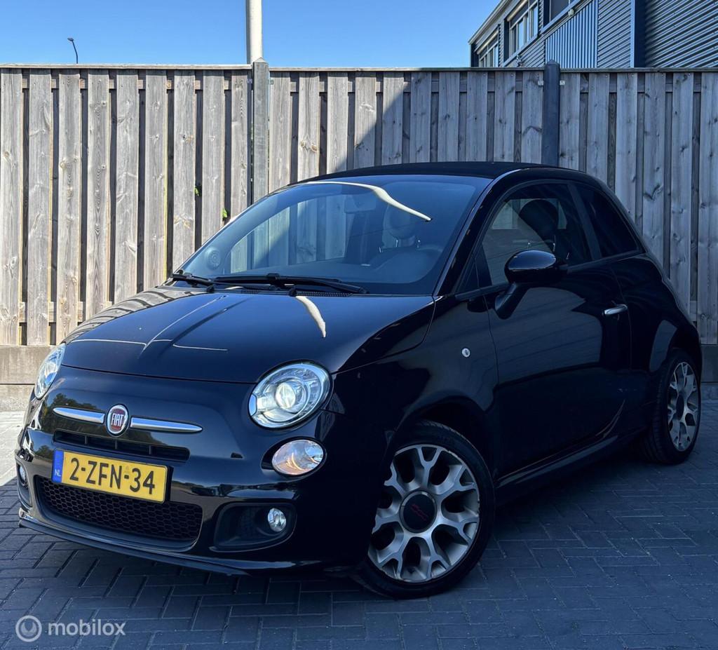 Fiat 500 0.9 TwinAir Turbo 500S/AIRCO/NAP/PDC/LMV/CABRIO/, Auto's, Fiat, Zwart, Bedrijf, Handgeschakeld, 26 km/l