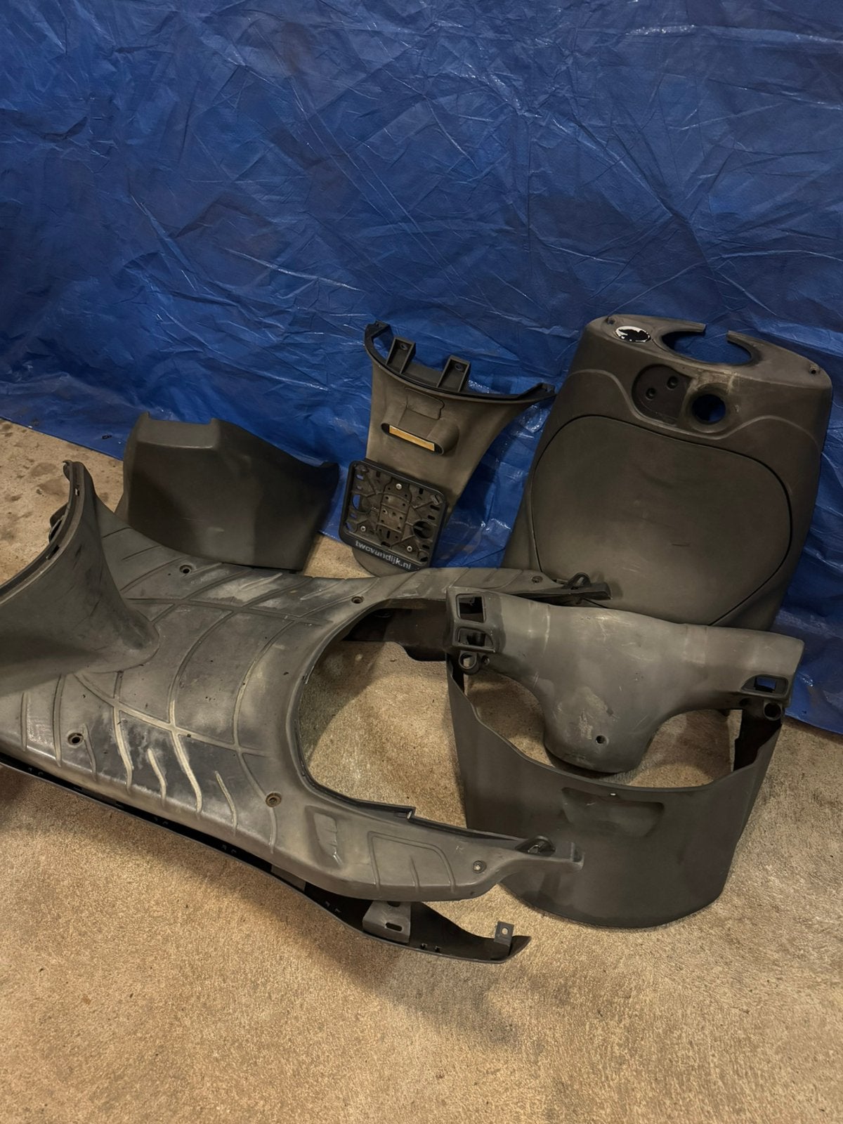 Binnen kappenset Zip + achterspoiler, Ophalen of Verzenden, Gebruikt, Kap, Piaggio
