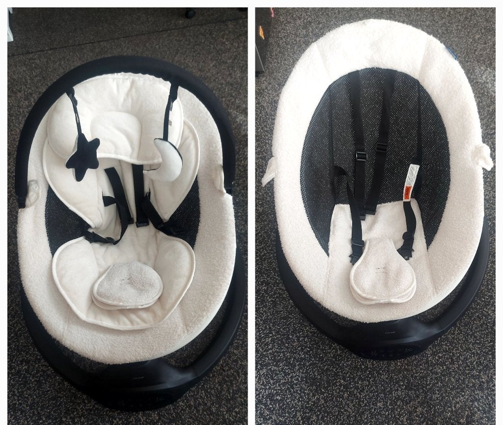 LUVION Electric Baby Swing - Remote & Music - Washable Cover, Schommelstoel, Met gordel(s) of riempje(s), Zo goed als nieuw, Ophalen