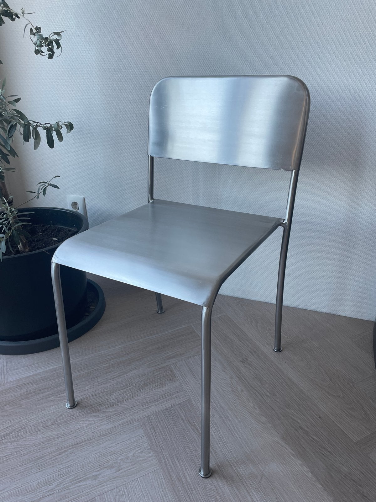 Zara Home roestvrijstalen stoel 2x, Huis en Inrichting, Stoelen, Zo goed als nieuw, Twee, Zwart, Ophalen