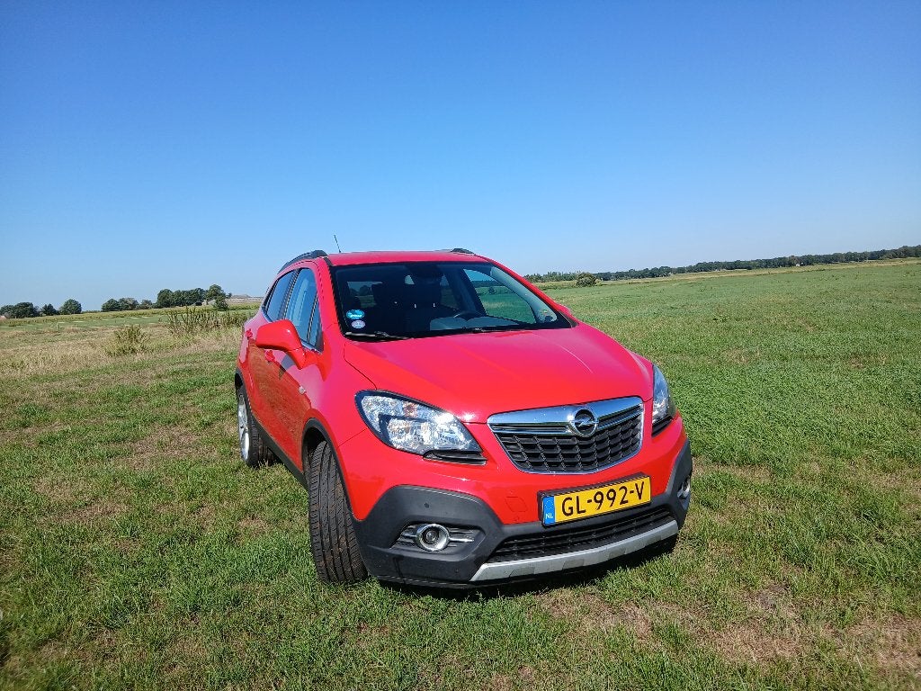 Opel Mokka 1.4 Turbo 16V S&S 103KW H6 2015 Rood, Auto's, Voorwielaandrijving, 4 cilinders, Stuurwielverwarming, Leder en Stof