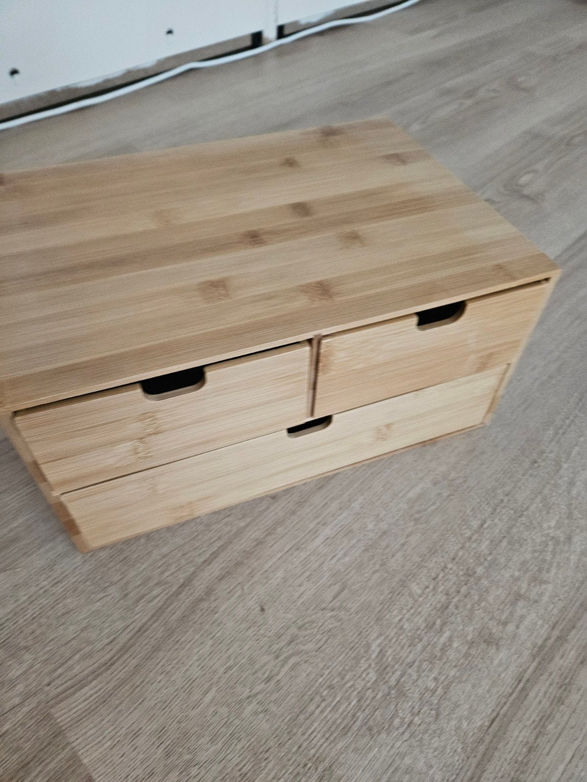 Bamboe bureau organizer met 3 laden, Huis en Inrichting, Kasten | Ladekasten, Ophalen, Minder dan 50 cm, Modern, Scandinavisch