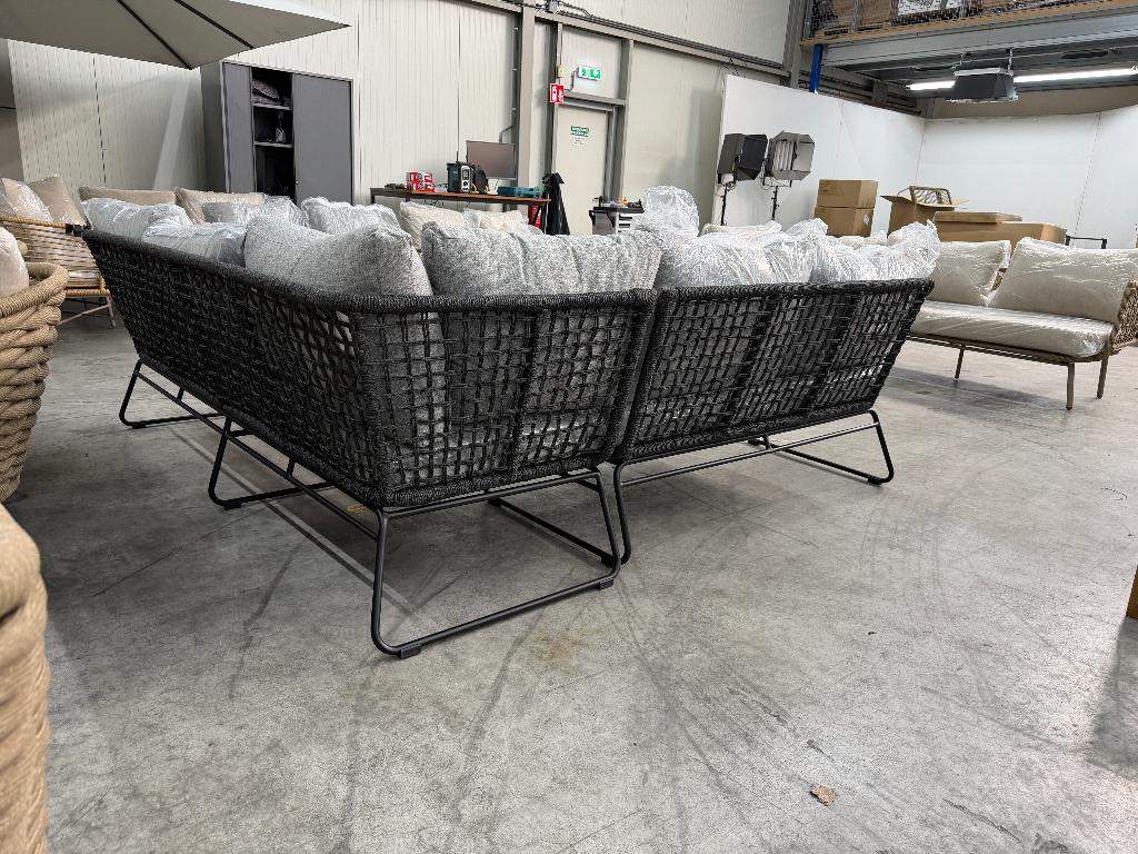 NIEUW: Potenza hoek loungeset antraciet/grijs 213x213cm, Ophalen, 5 zitplaatsen, Aston Martinlaan 36, Loungeset