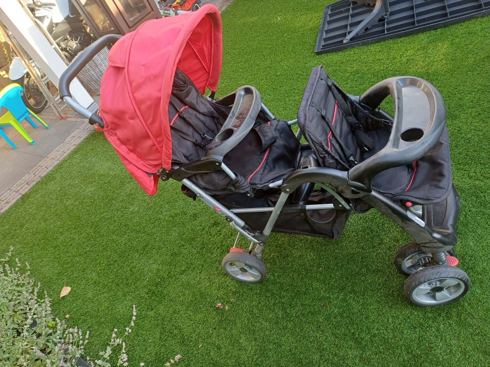 2-persoons buggy - Gebruikt maar nog goed bruikbaar, Kinderen en Baby's, Buggy's, Ophalen, Gebruikt, Overige merken, Duomodel