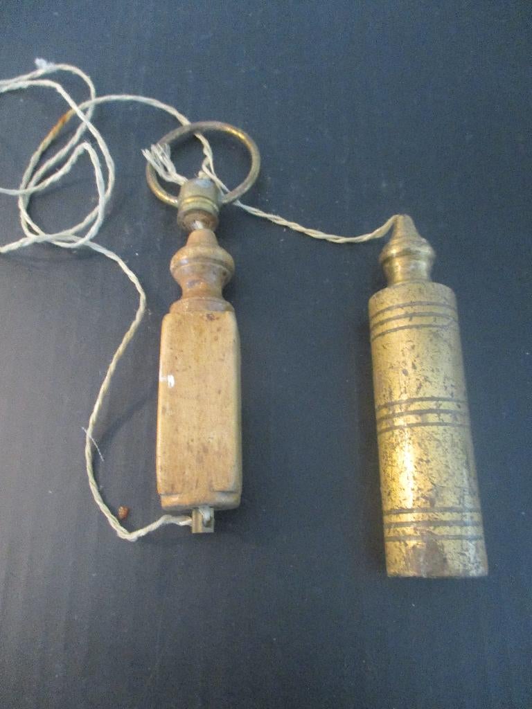 Antiek  messing schietlood, Ophalen of Verzenden