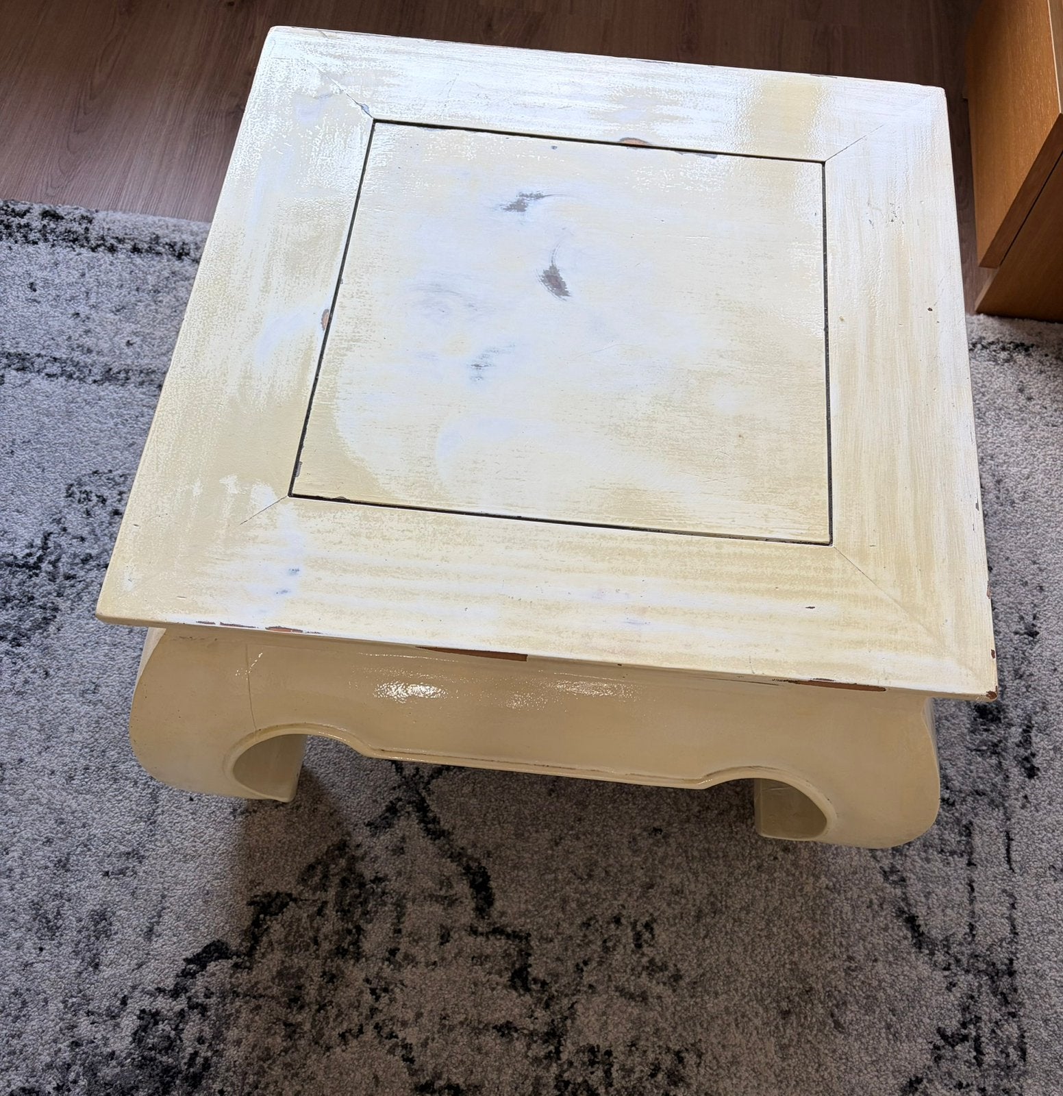 Tafel salontafel bijzettafel massief hout, Ophalen, Zo goed als nieuw, Rechthoekig, 50 tot 100 cm